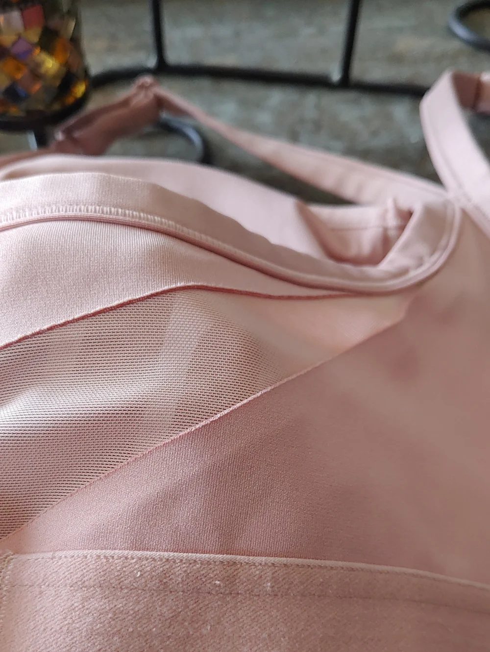 Like New Nike 3X Dri-fit Blush Pink Vented Padded Sexy Sports Bra
